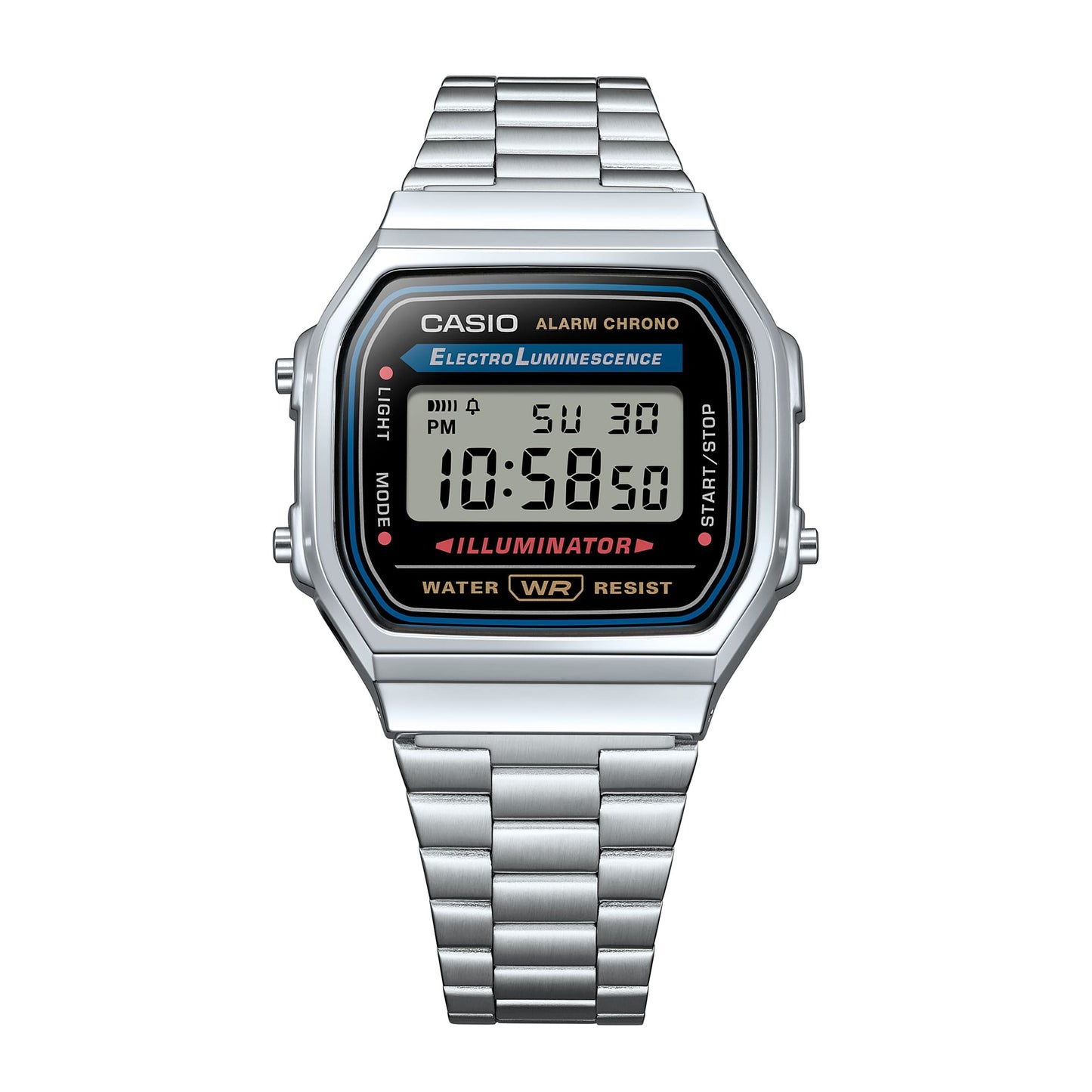 CASIO VINTAGE Electro Luminescence Digital Watch A168W-1 A168WA-1