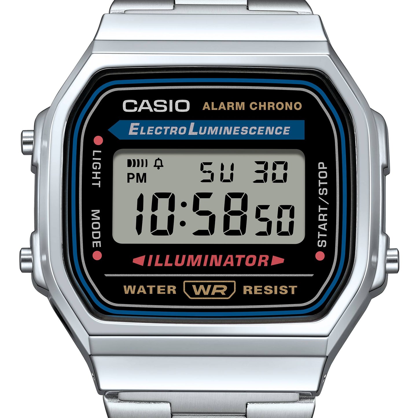CASIO VINTAGE Electro Luminescence Digital Watch A168W-1 A168WA-1