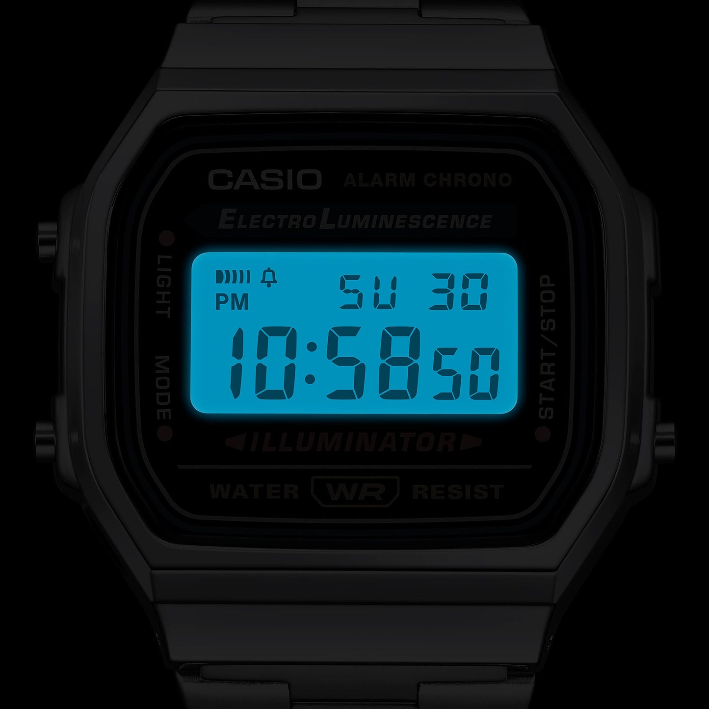 CASIO VINTAGE Electro Luminescence Digital Watch A168W-1 A168WA-1