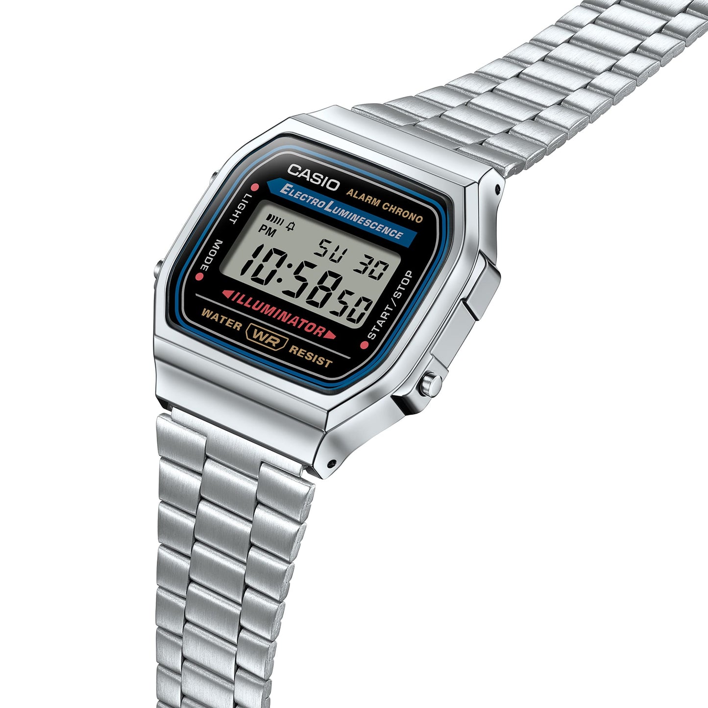 CASIO VINTAGE Electro Luminescence Digital Watch A168W-1 A168WA-1