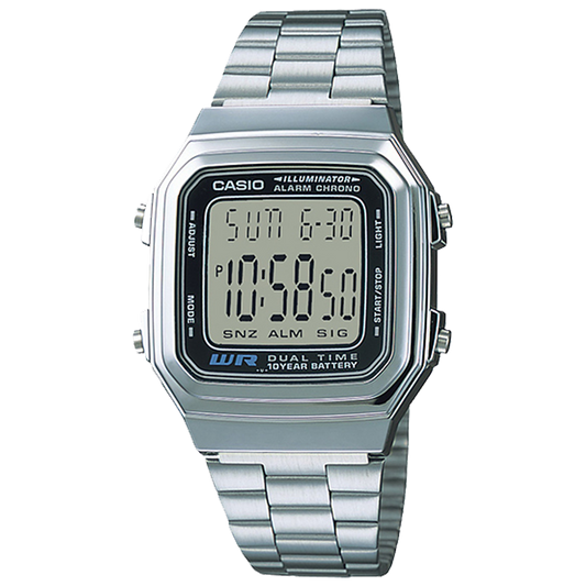 CASIO Men's Illuminator Stainless Steel A178WA-1A