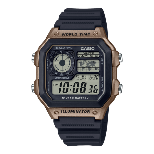 Casio World Time Digital Watch AE1200WH-5AV AE-1200WH-5AV