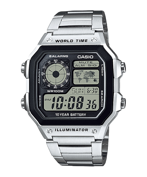 Casio World Time Digital Watch AE1200WHD-1A AE-1200WHD-1AV