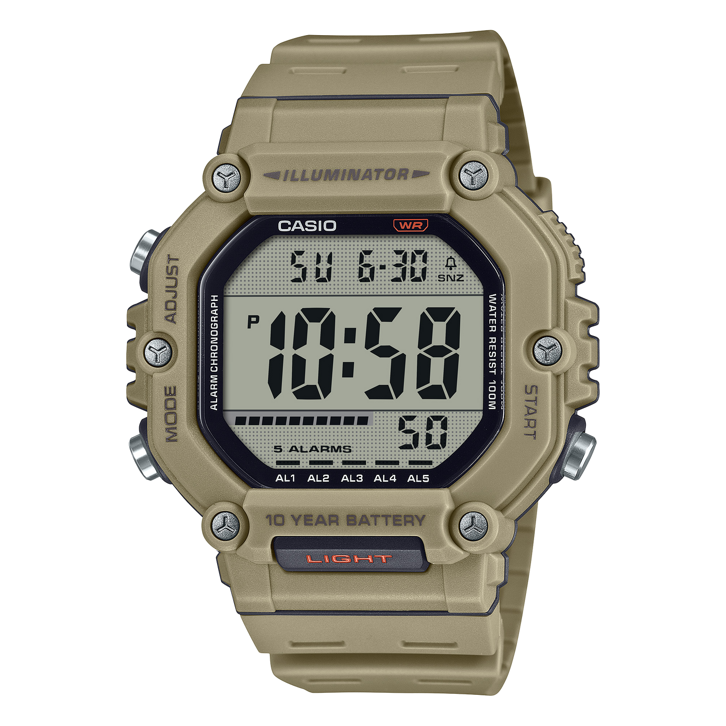 CASIO Digital Watch AE-1600H-5AV AE1600H-5A