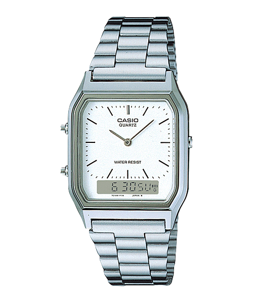 CASIO AQ230A-7DM VINTAGE RETRO WATCH WHITE DIAL AQ-230A-7DMQ