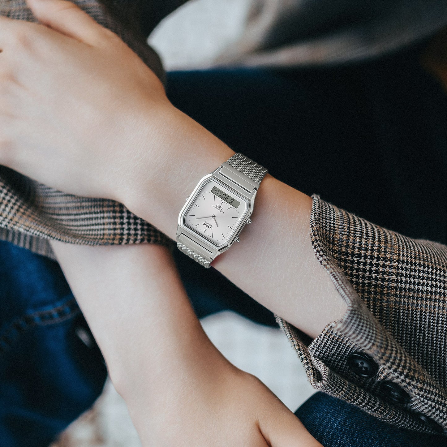 CASIO VINTAGE AQ-230EM-7A AQ230EM-7A Silver