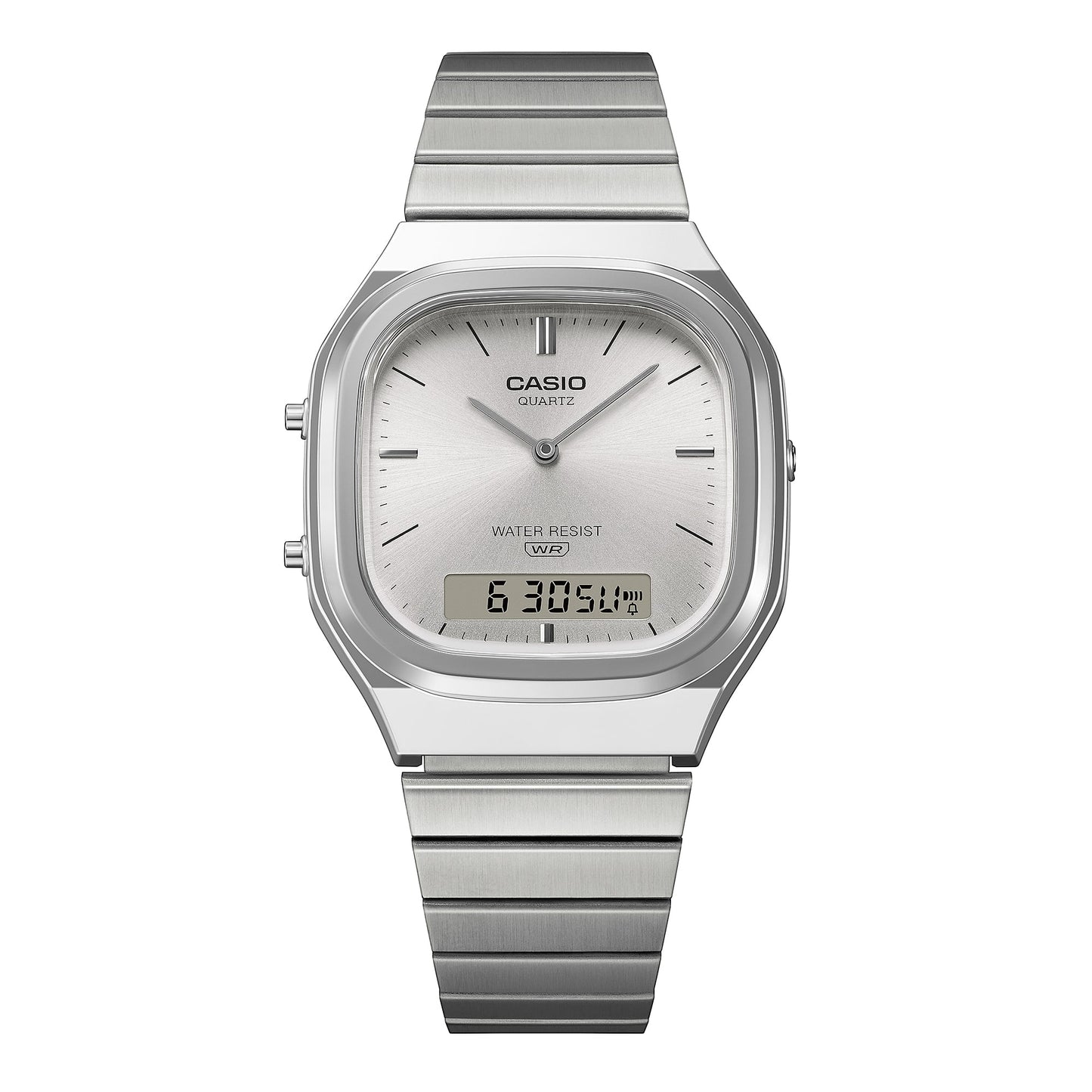 Casio Vintage AQ240E-7A Analog-Digital Watch Silver Dial AQ-240E-7A