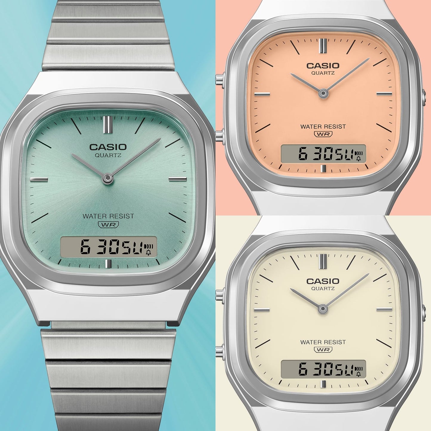 Casio Vintage Analog-Digital Watch Pink Dial AQ-240E-4A AQ240E-4A