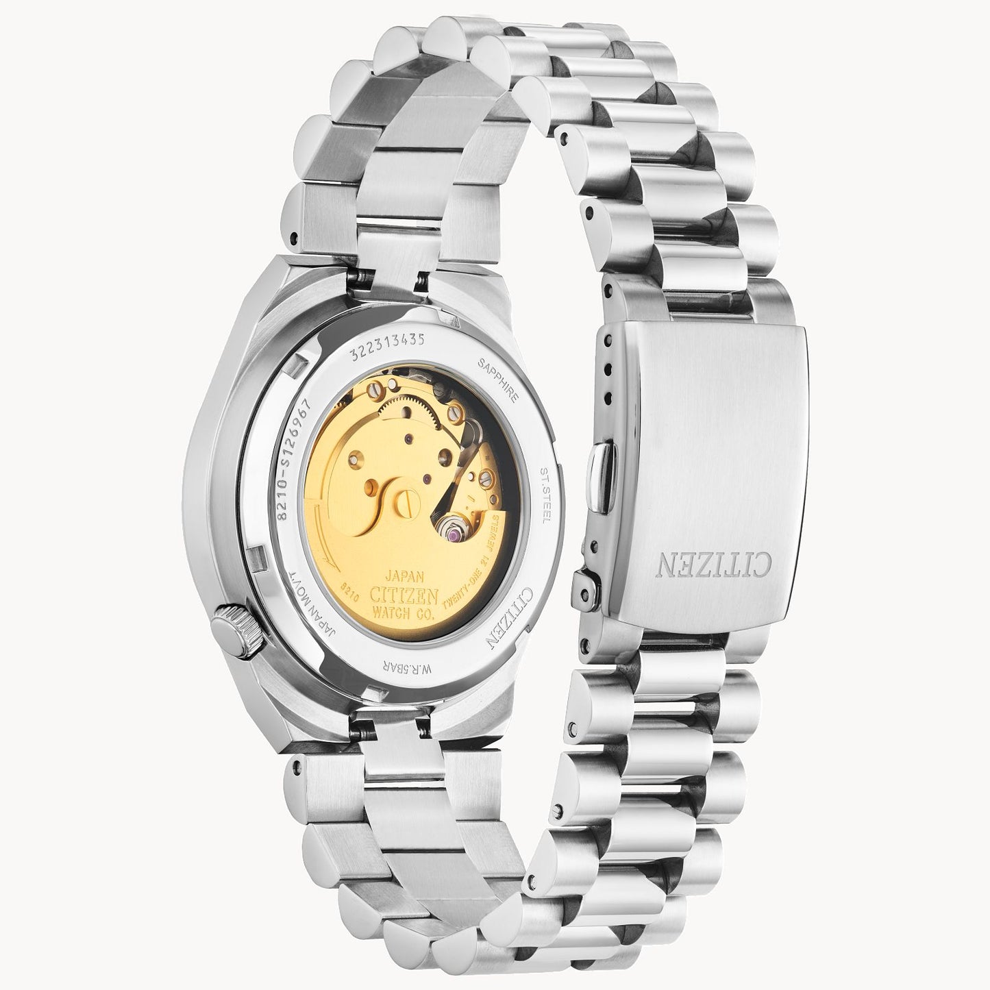 Citizen Automatic NJ0150-56Z "TSUYOSA” Collection Yellow Dial Stainless Steel Bracelet