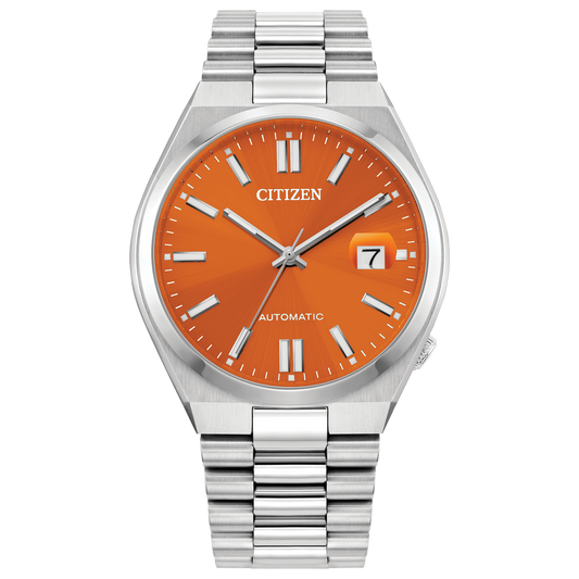 Citizen Automatic NJ0151-53Z "TSUYOSA” Collection Orange Dial Stainless Steel Bracelet