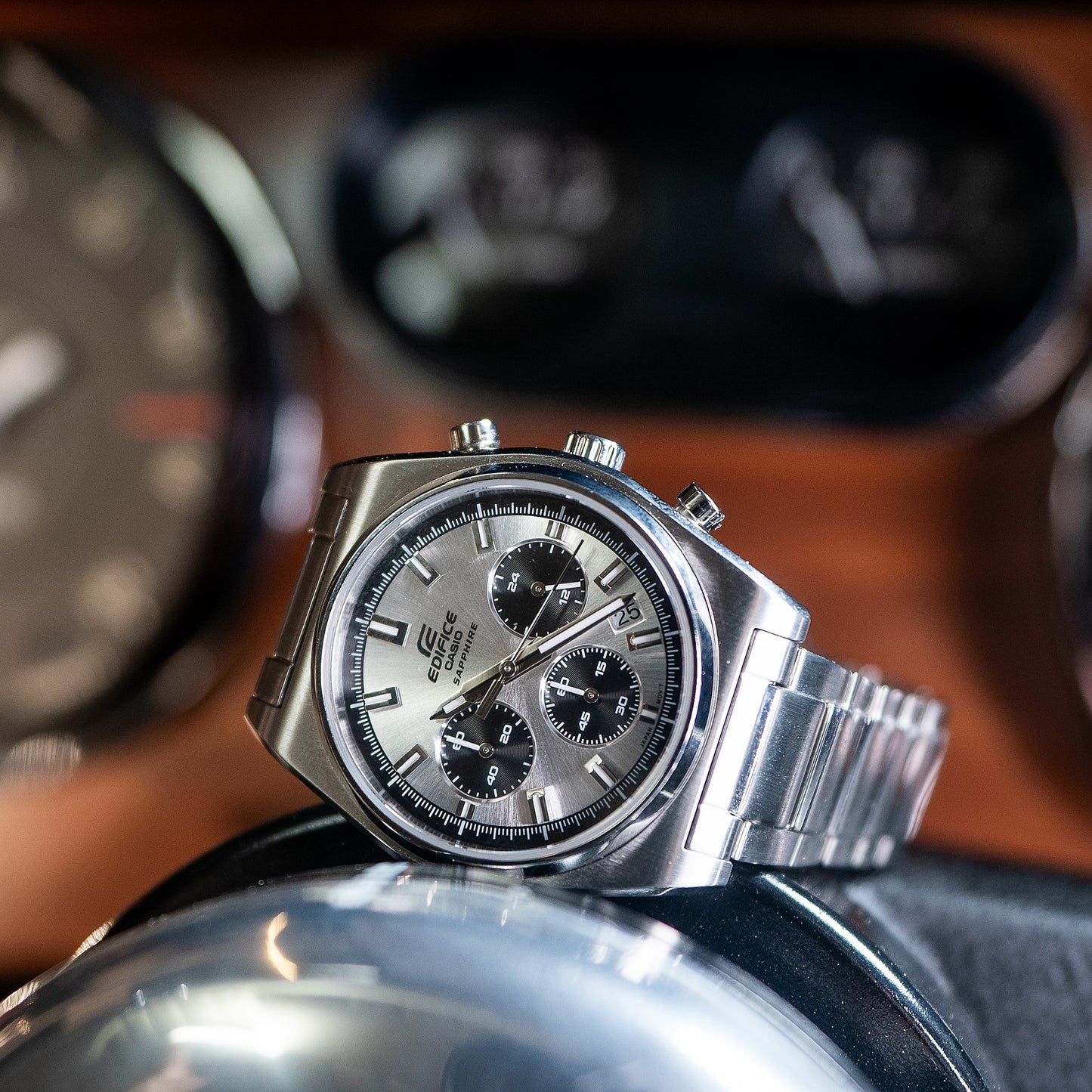 CASIO EDIFICE Standard Chronograph EFB730D-7AV EFB-730D-7AV Silver