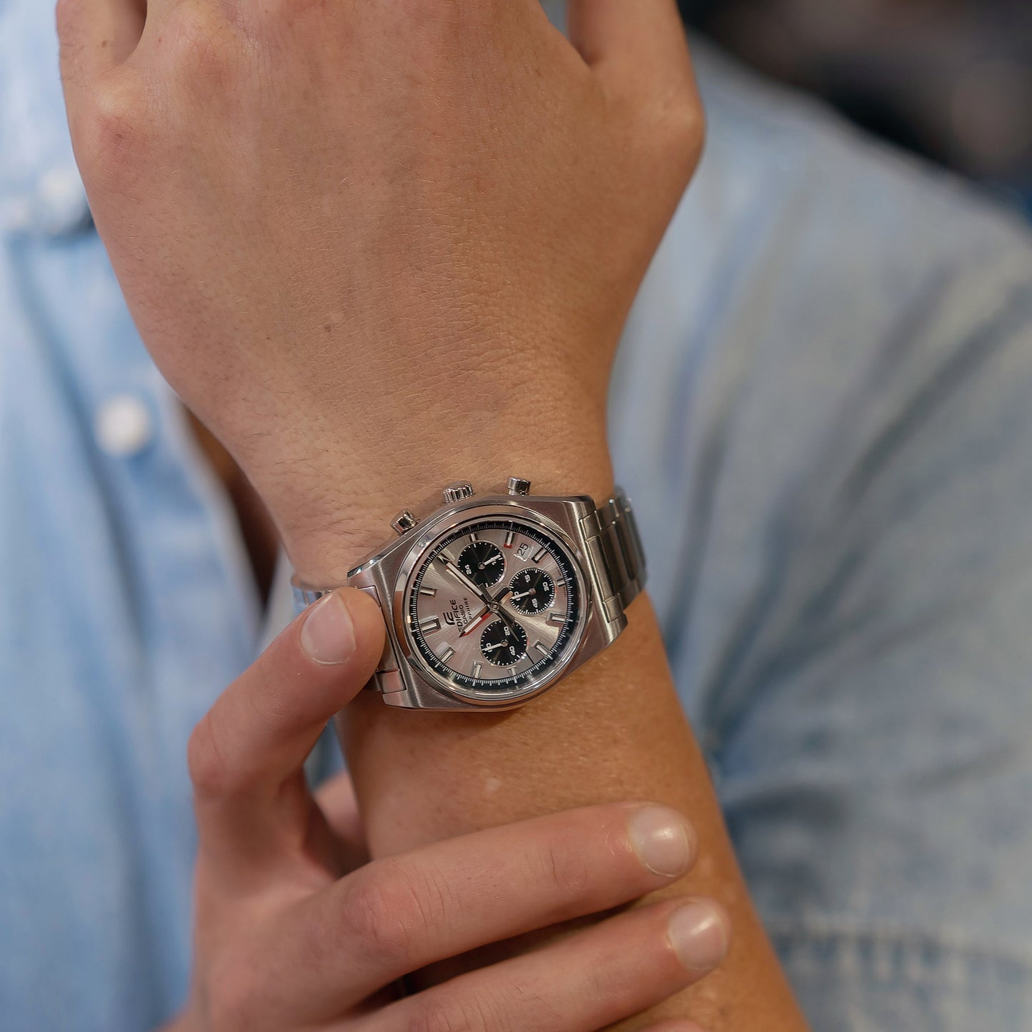 CASIO EDIFICE Standard Chronograph EFB730D-7AV EFB-730D-7AV Silver