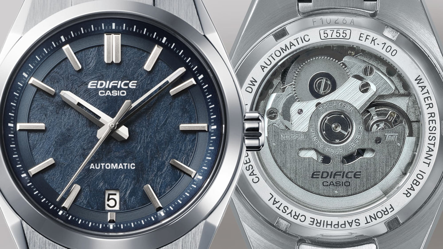CASIO AUTOMATIC WATCH EFK-100D-2A EFK100D-2A BLUE DIAL