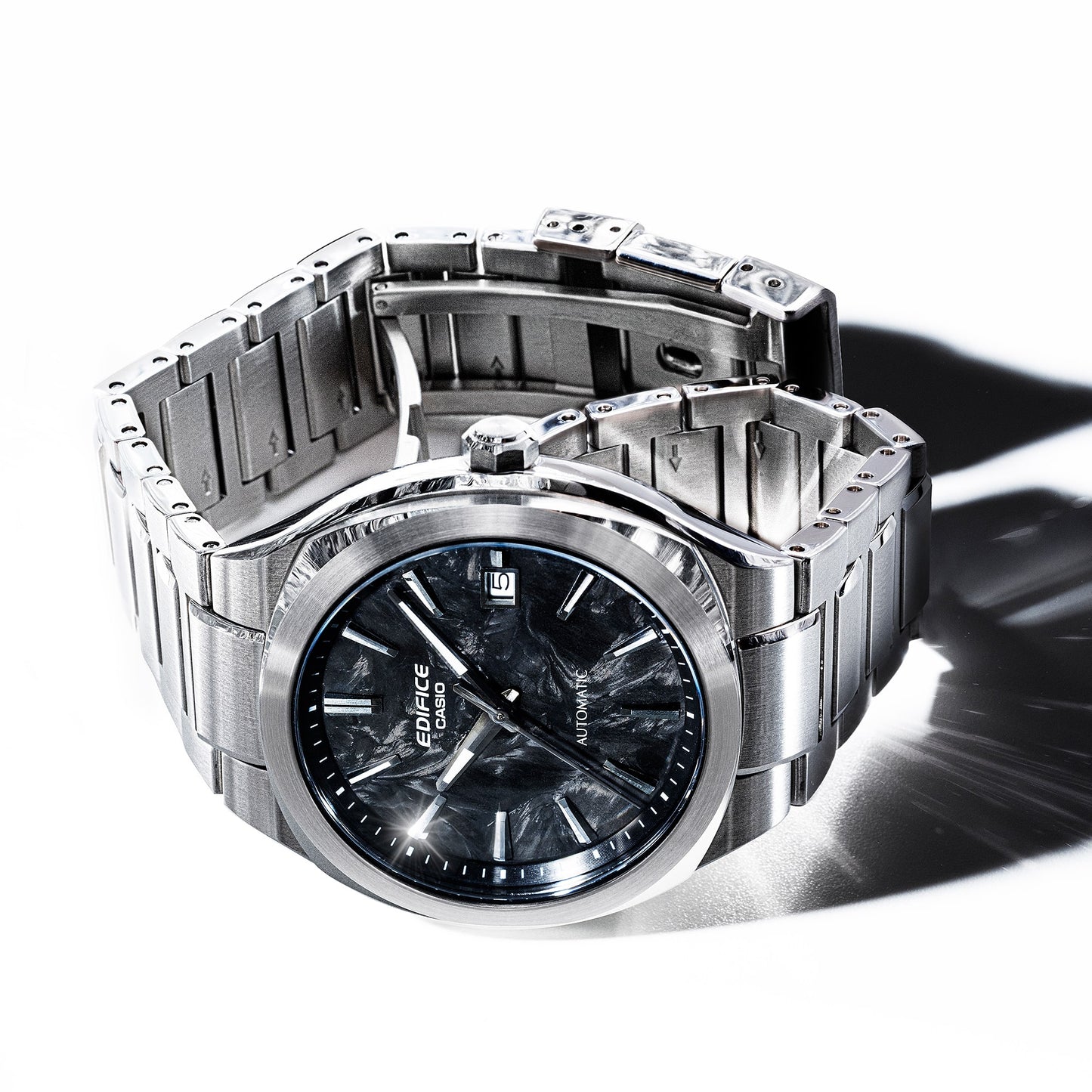 Casio Automatic Watch Forged Carbon Black Dial EFK-200CD-1A EFK200CD-1A