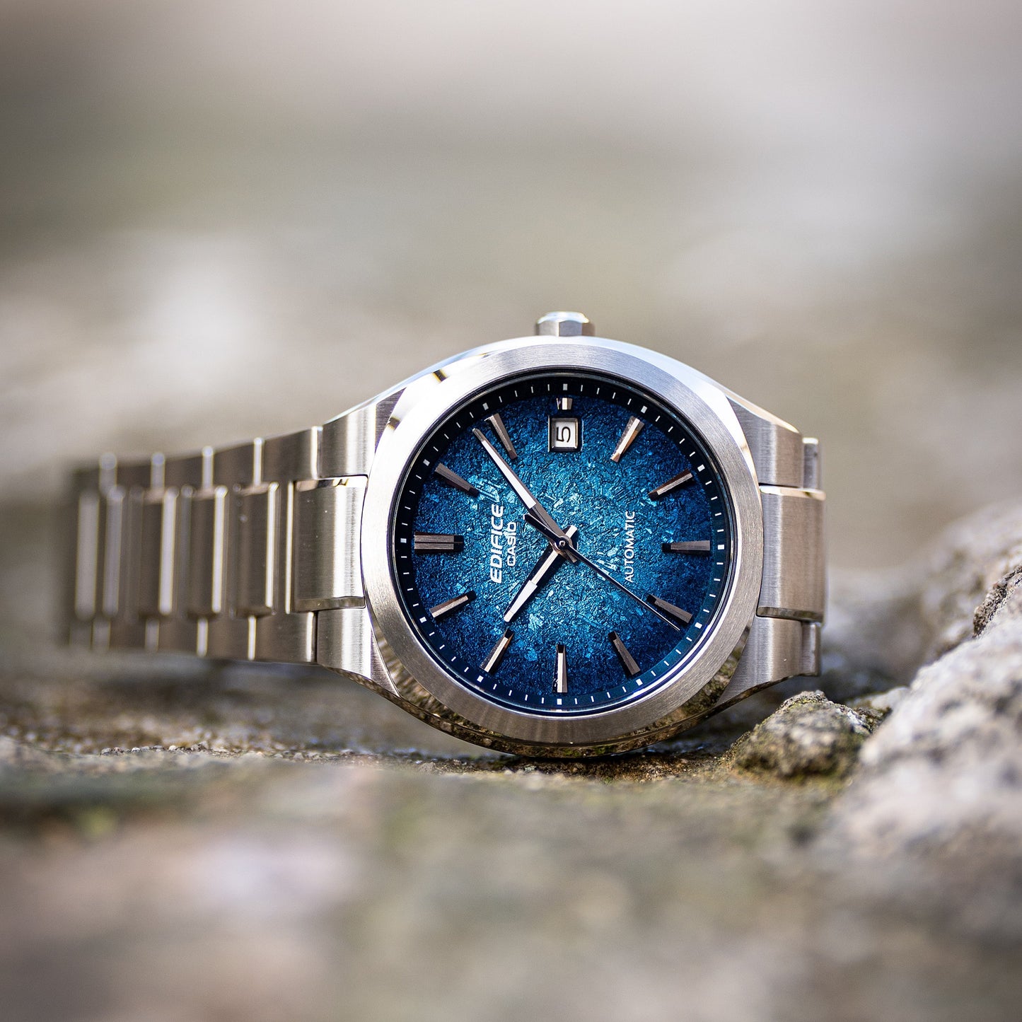 Casio Automatic Watch Electroformed Textured Blue Dial EFK-200D-2A EFK200D-2A