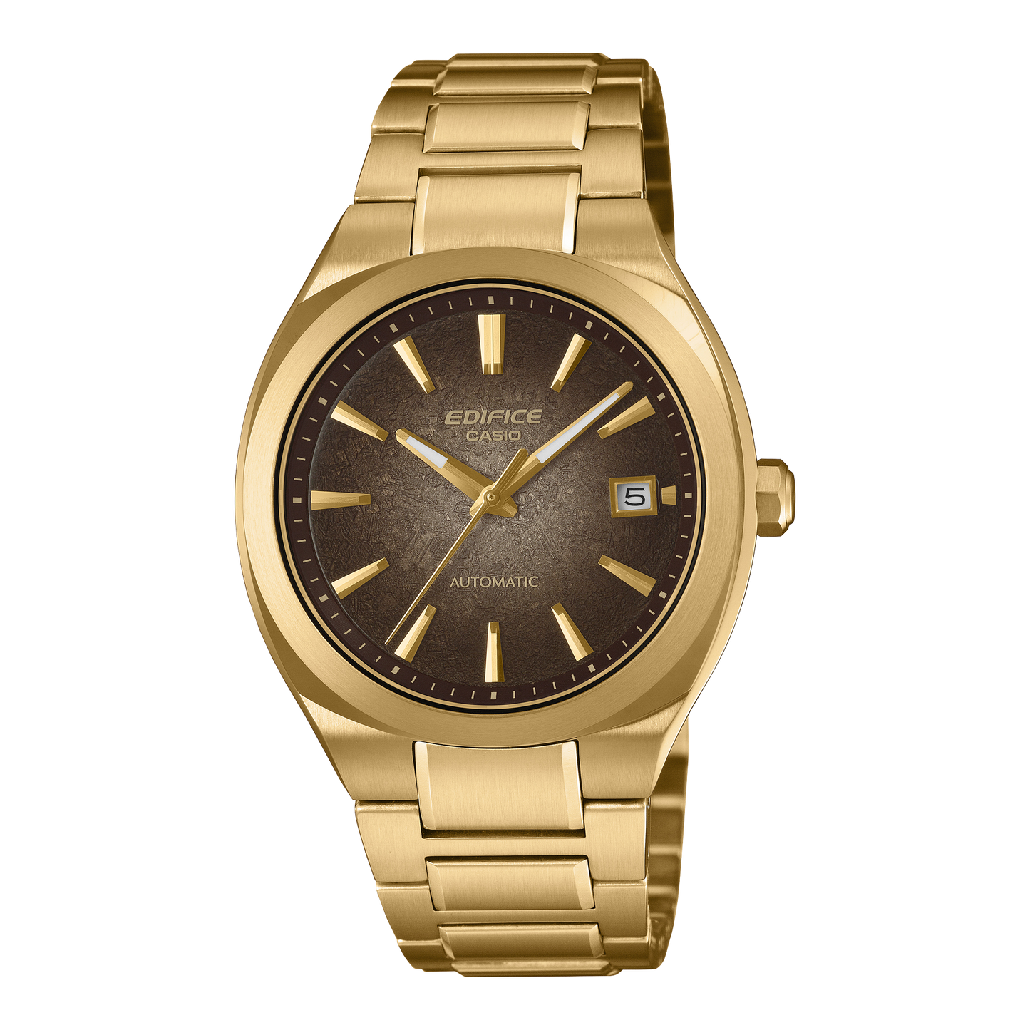 Casio Automatic Watch Electroformed Textured Dial Gold PVD EFK-200DG-5A EFK200DG-5A