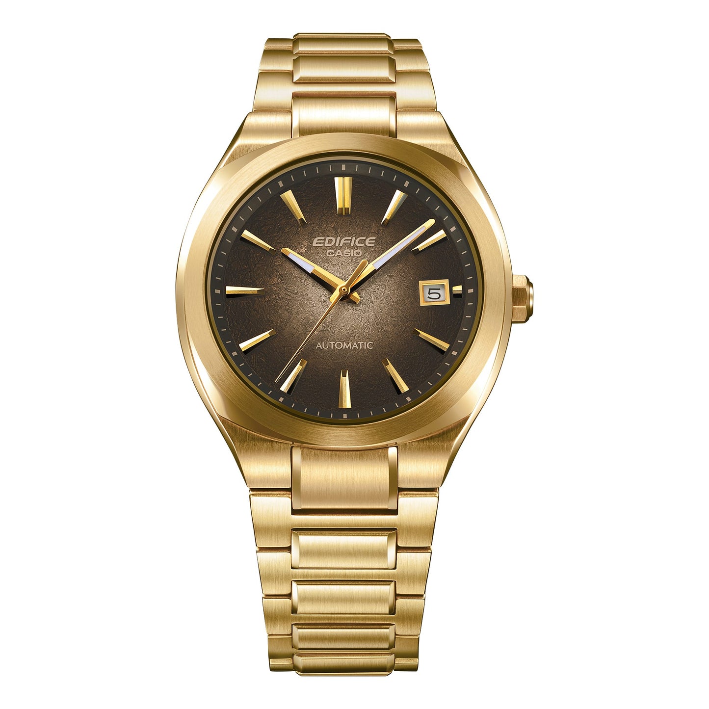 Casio Automatic Watch Electroformed Textured Dial Gold PVD EFK-200DG-5A EFK200DG-5A