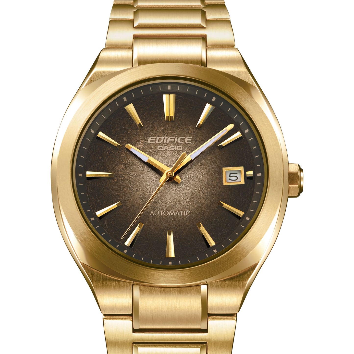Casio Automatic Watch Electroformed Textured Dial Gold PVD EFK-200DG-5A EFK200DG-5A