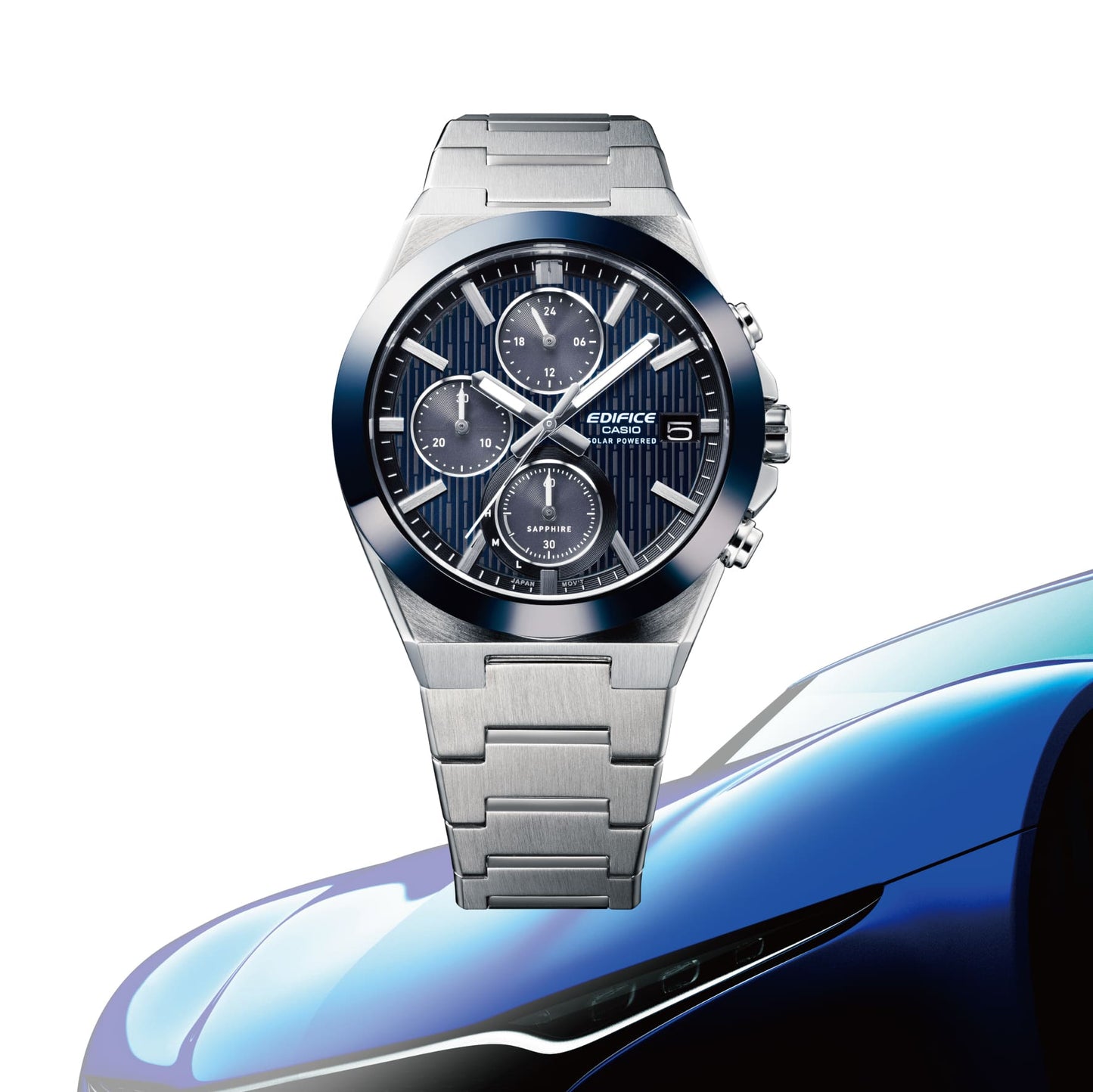 Casio Edifice Ceramic Bezel Solar Powered Chronograph EFS-S650D-2A EFSS650D-2A