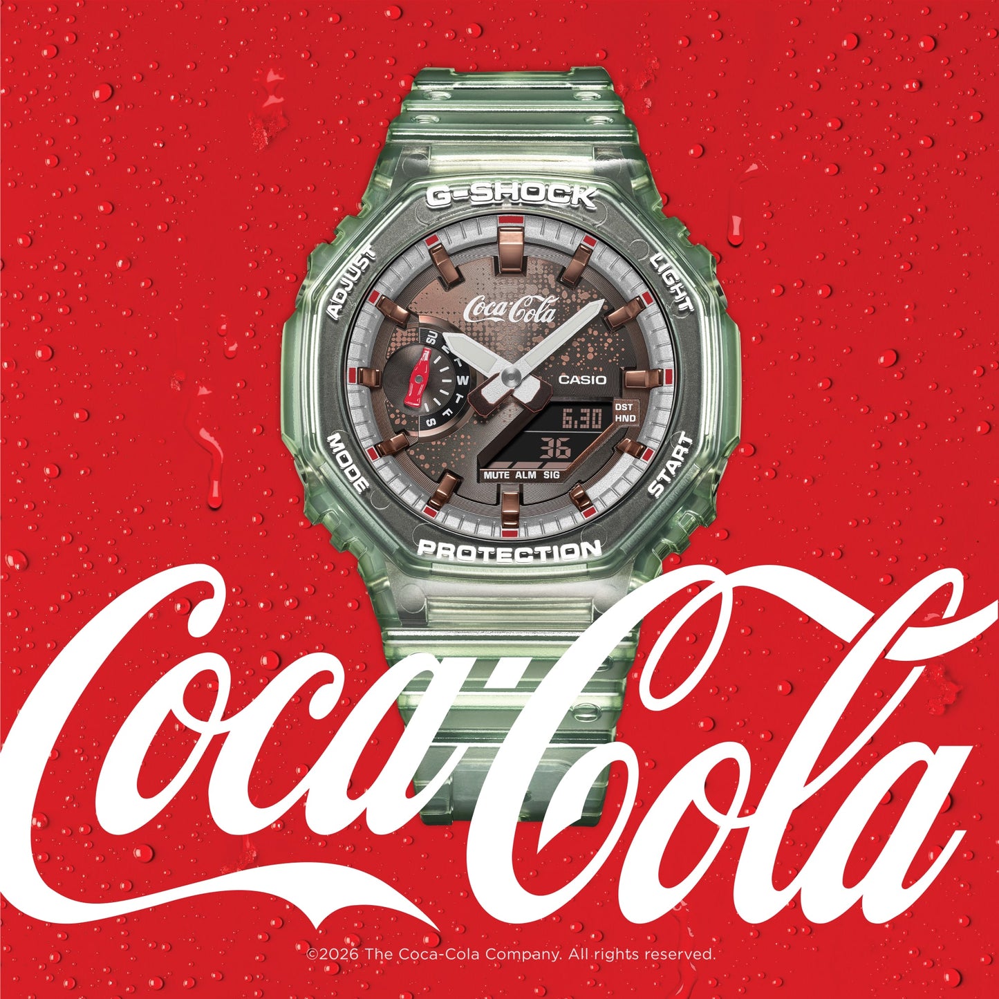G-SHOCK Coca-Cola® collaboration model ANALOG-DIGITAL 2100 Series GA-2100CC-3A GA2100CC-3A