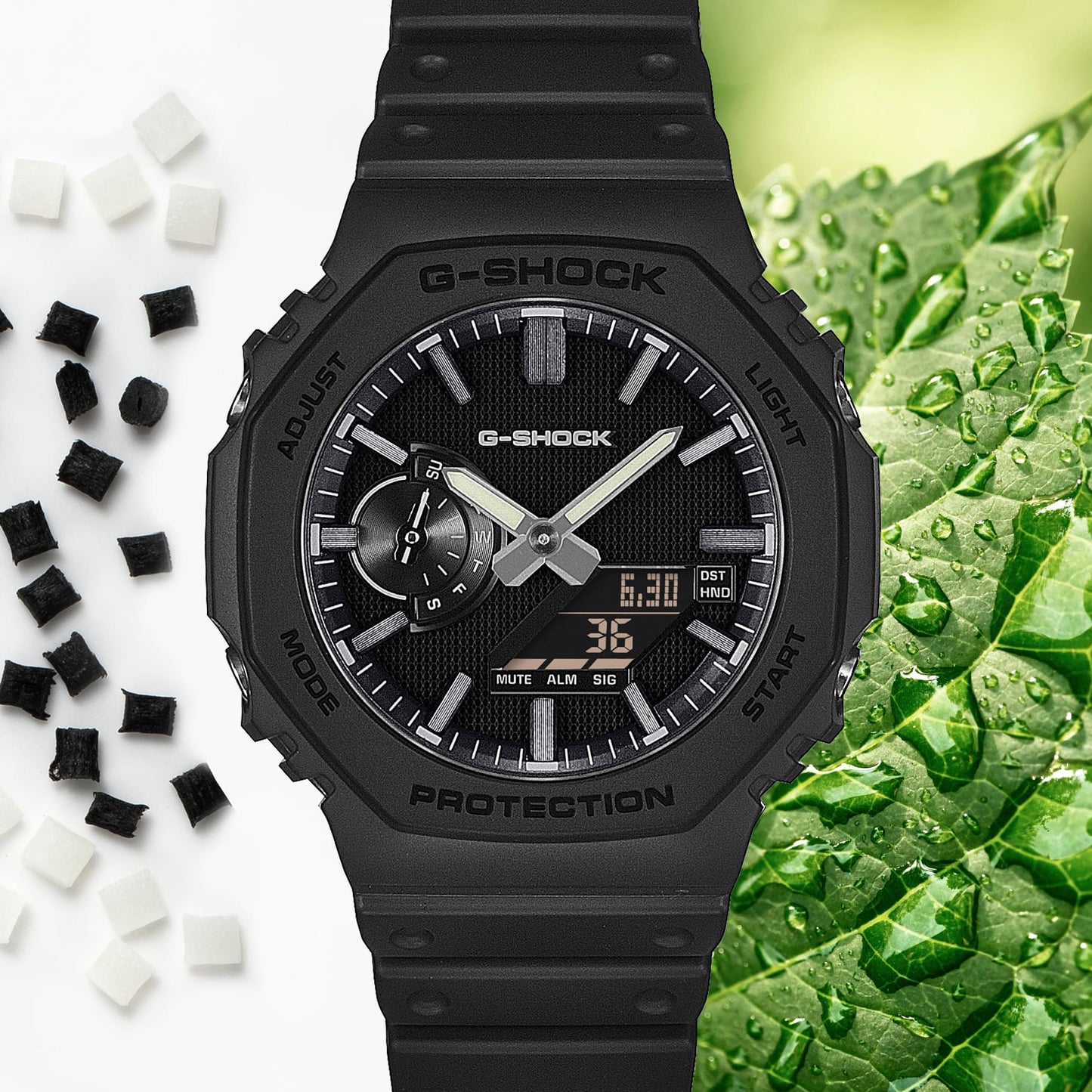 G-SHOCK LUXE BLACK ANALOG-DIGITAL 2100 Series GA-2100LXB-1A GA2100LXB-1A