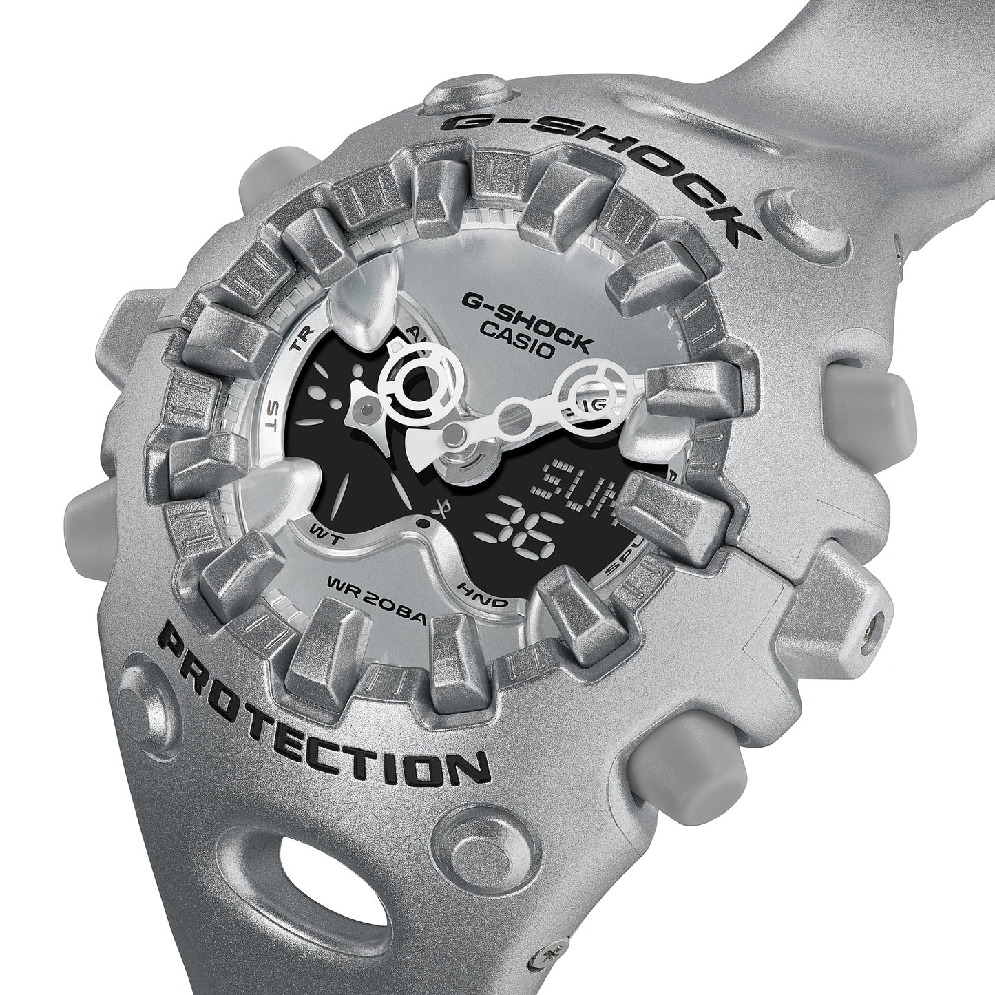 CASIO G-SHOCK ANALOG-DIGITAL SILVER WATCH GAV01A-8A GA-V01A-8A