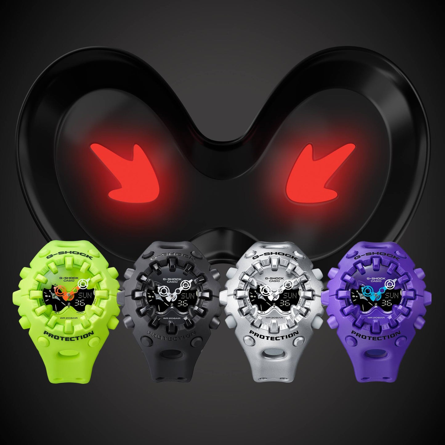 CASIO G-SHOCK ANALOG-DIGITAL SILVER WATCH GAV01A-8A GA-V01A-8A