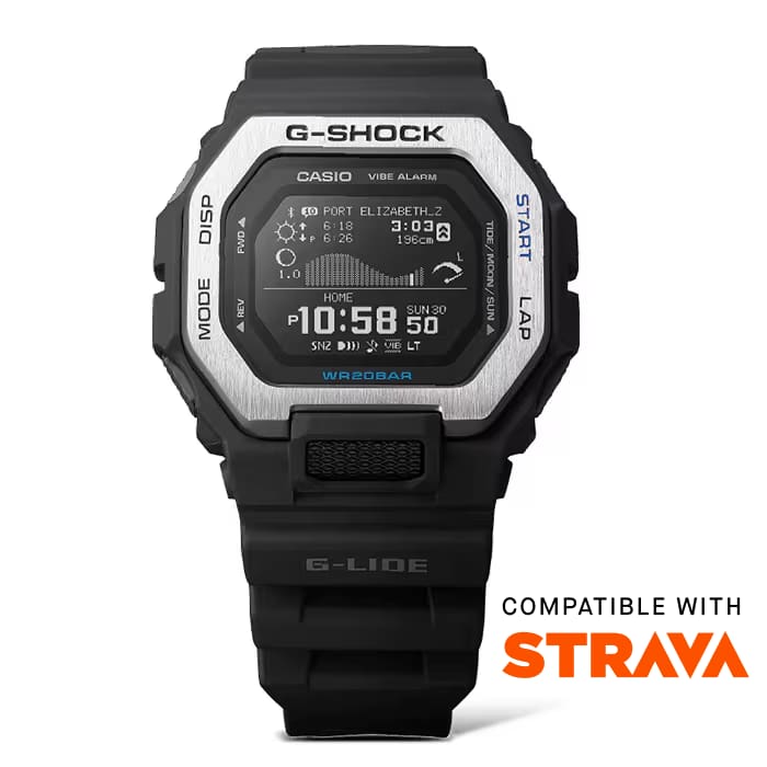 Casio G-Shock G-Lide Black Digital Surf Watch GBX-100-1 GBX100-1