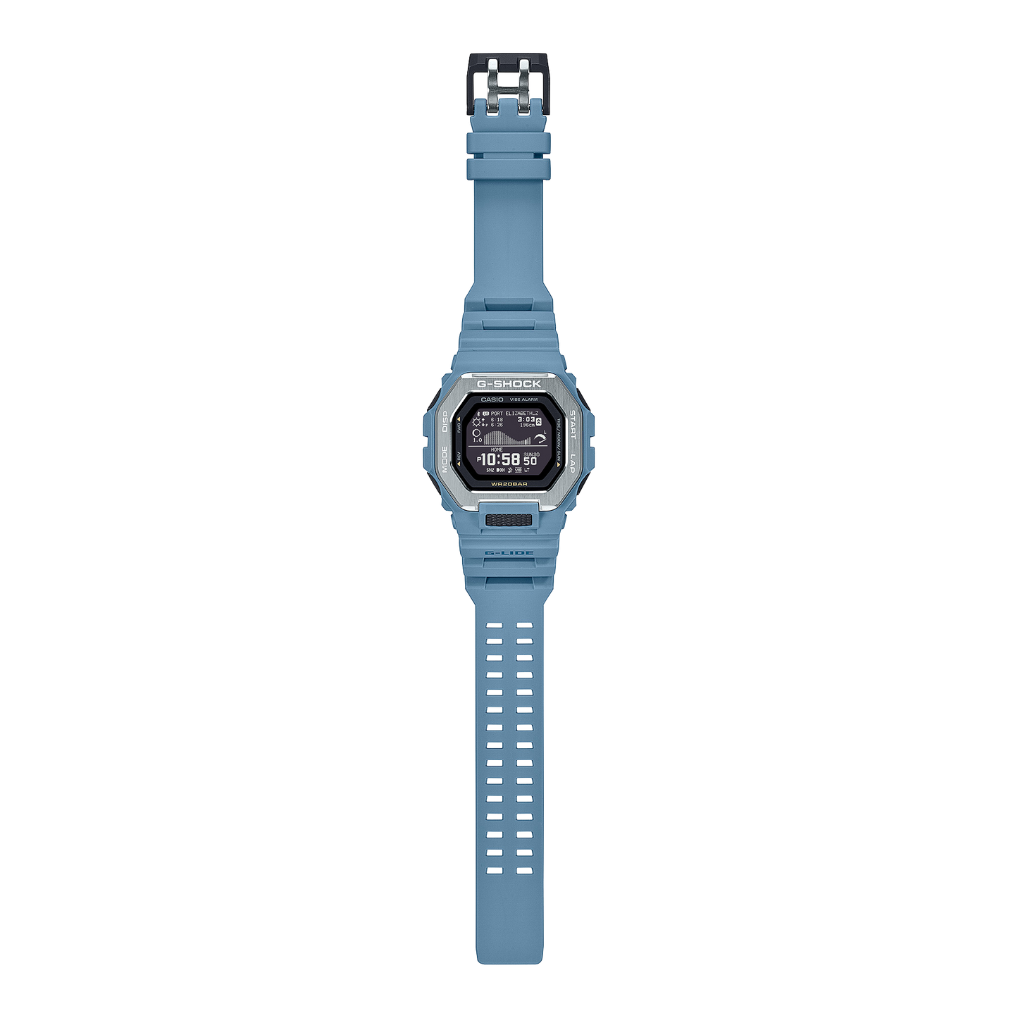 Casio G-Shock G-Lide Ocean Blue Digital Surf Watch GBX100-2A GBX-100-2A