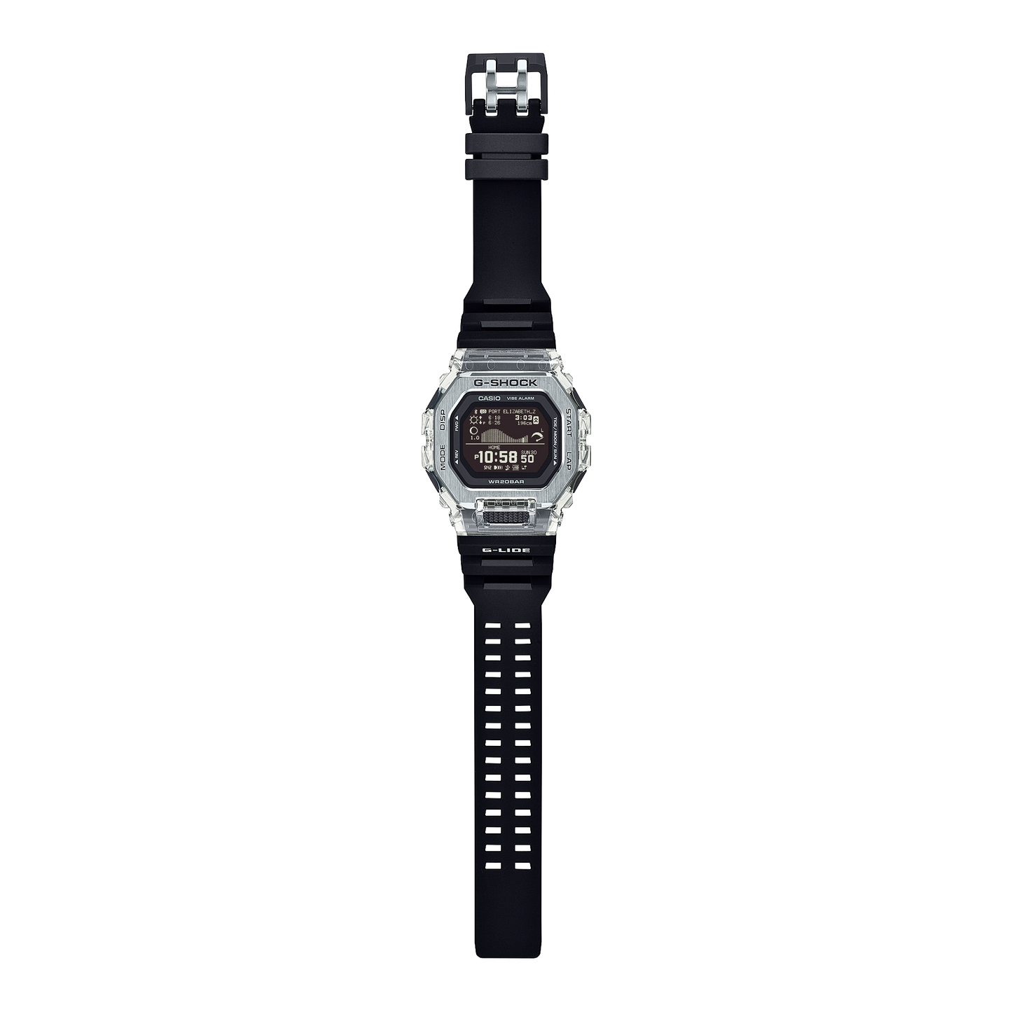 Casio G-Shock G-Lide GBX-100 Series Black Watch GBX-100S-1 GBX100S-1