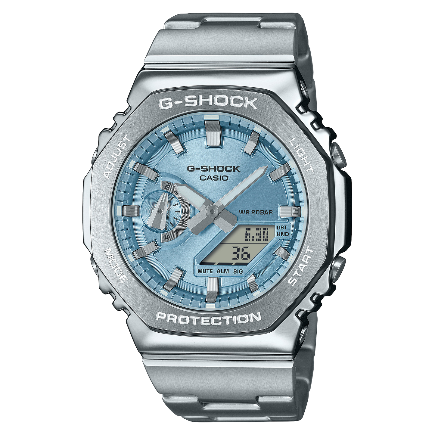 CASIO G-SHOCK G-STEEL Light Blue Dial 2100 Series GM-2110D-2A GM2110D-2A