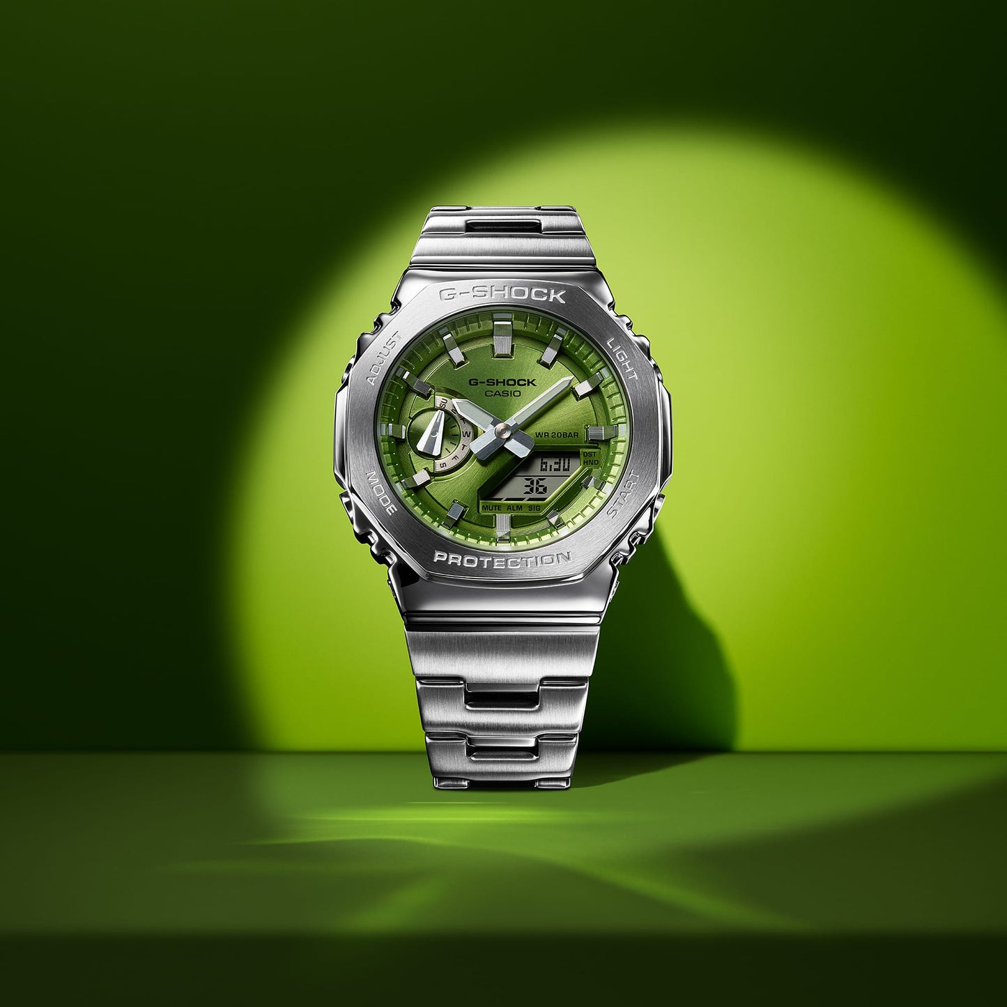 CASIO G-SHOCK G-STEEL Green Dial 2100 Series GM-2110D-3A GM2110D-3A