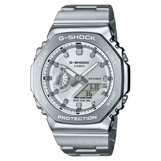 CASIO G-SHOCK G-STEEL Silver Dial 2100 Series GM-2110D-7A GM2110D-7A