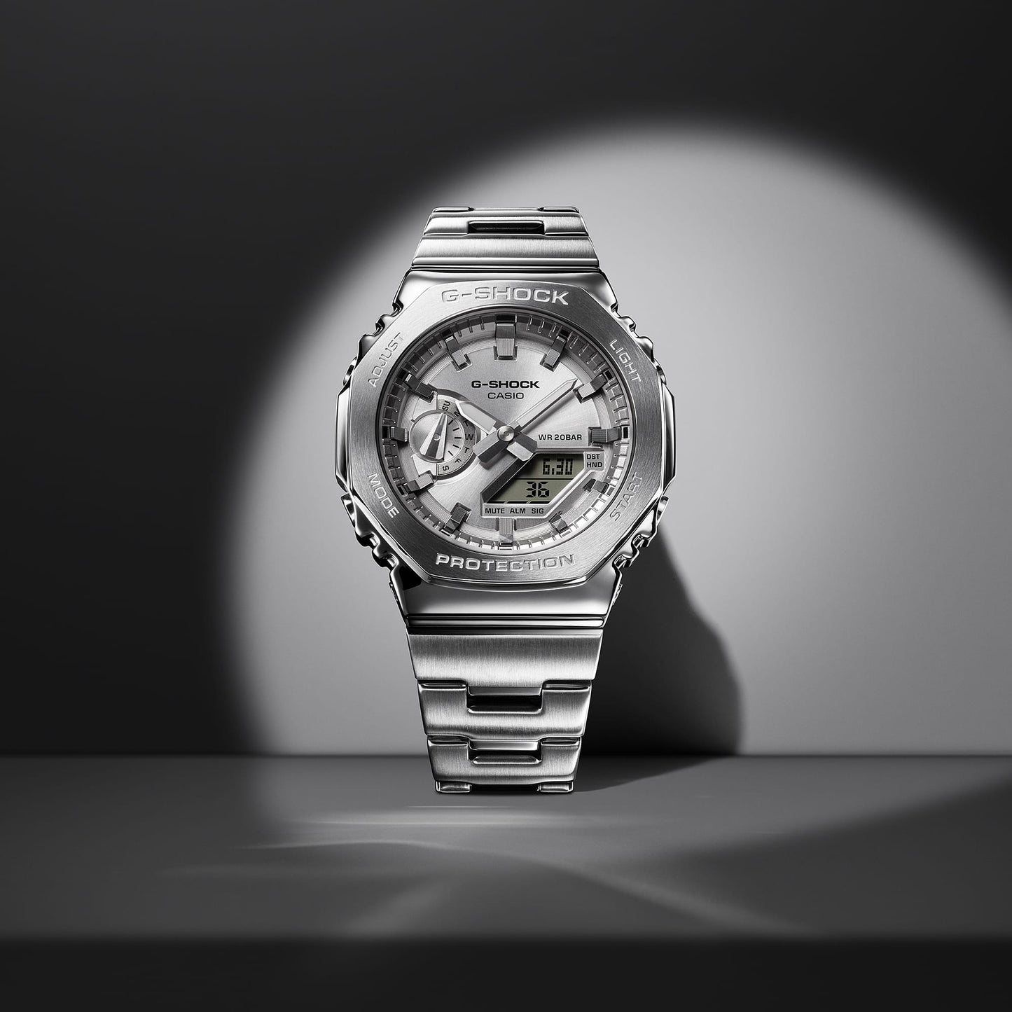 CASIO G-SHOCK G-STEEL Silver Dial 2100 Series GM-2110D-7A GM2110D-7A