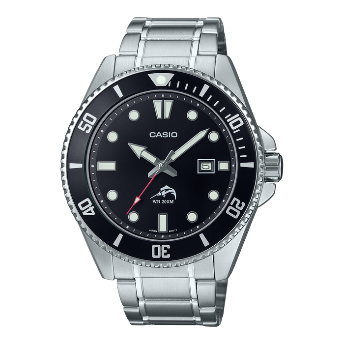 CASIO MDV106DD-1A1 WATCH 200M WR Black Watch Diver Anti Reverse Bezel MDV-106DD-1A1