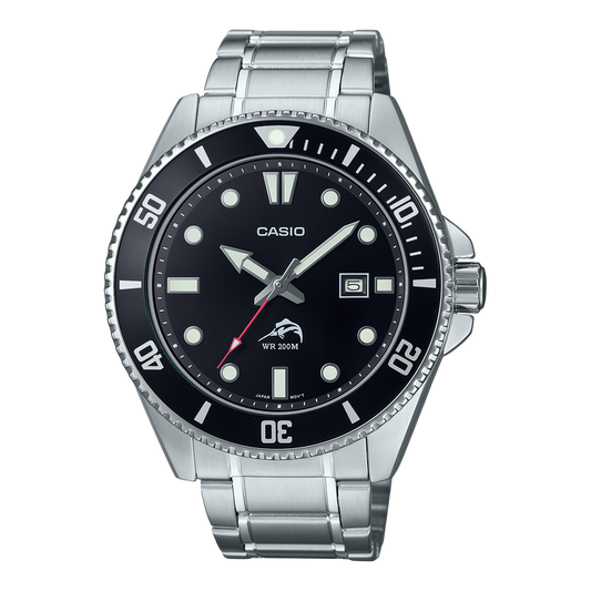 CASIO MDV106DD-1A1 WATCH 200M WR Black Watch Diver Anti Reverse Bezel MDV-106DD-1A1