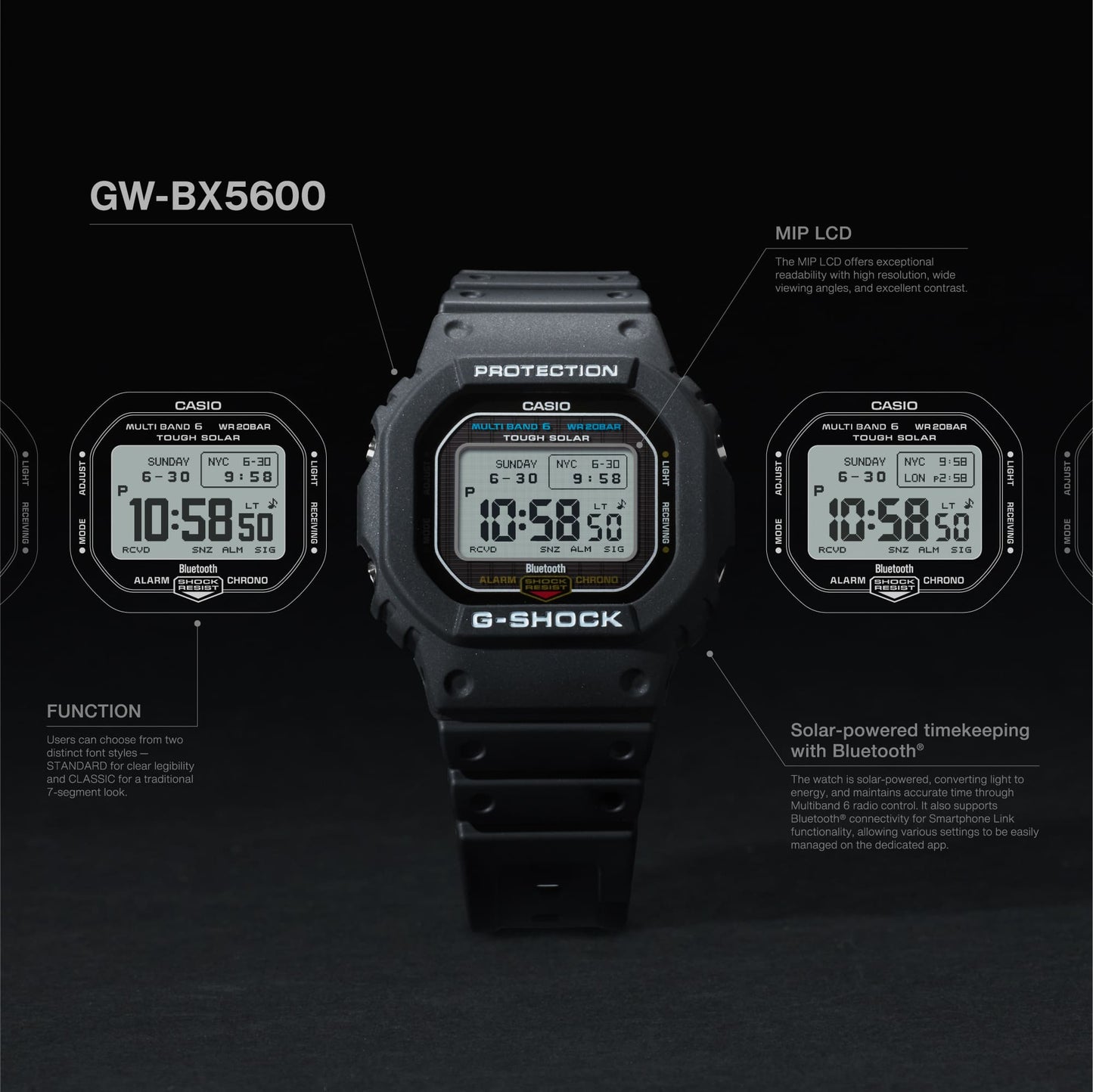 CASIO G-SHOCK DIGITAL 5600 SERIES GW-BX5600-1 GWBX5600-1
