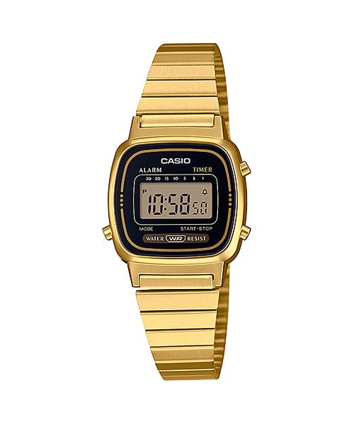 Casio Women’s Vintage LA670WGA-1 Alarm Digital Gold-Tone Watch LA670WGA-1DF