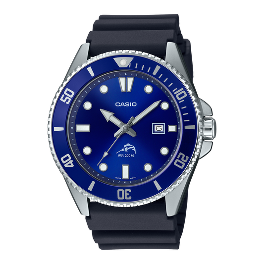 Casio Blue 'Duro' MDV106B-2AV Anti Reverse Bezel Watch