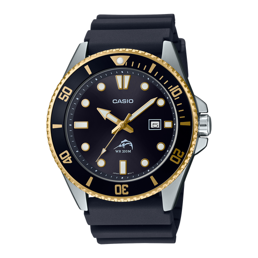Casio MDV106G-1AV 'Duro' Black and Gold Watch MDV-106G-1AV