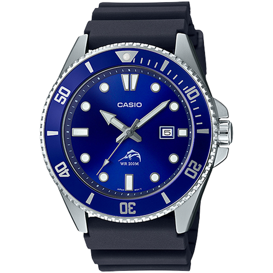 Casio Blue 'Duro' MDV106B-2AV Anti Reverse Bezel Watch