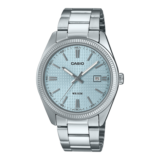 CASIO CLASSIC ANALOG WATCH ICE BLUE DIAL MTP1302PEC-2A MTP-1302PEC-2A