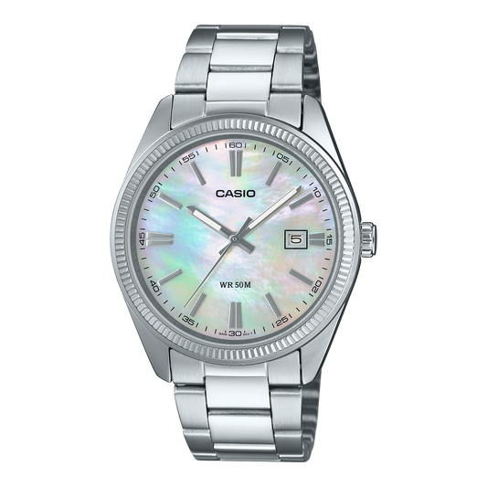 CASIO CLASSIC ANALOG WATCH MOTHER OF PEARL  DIAL MTP1302PSC-7A MTP-1302PSC-7AV