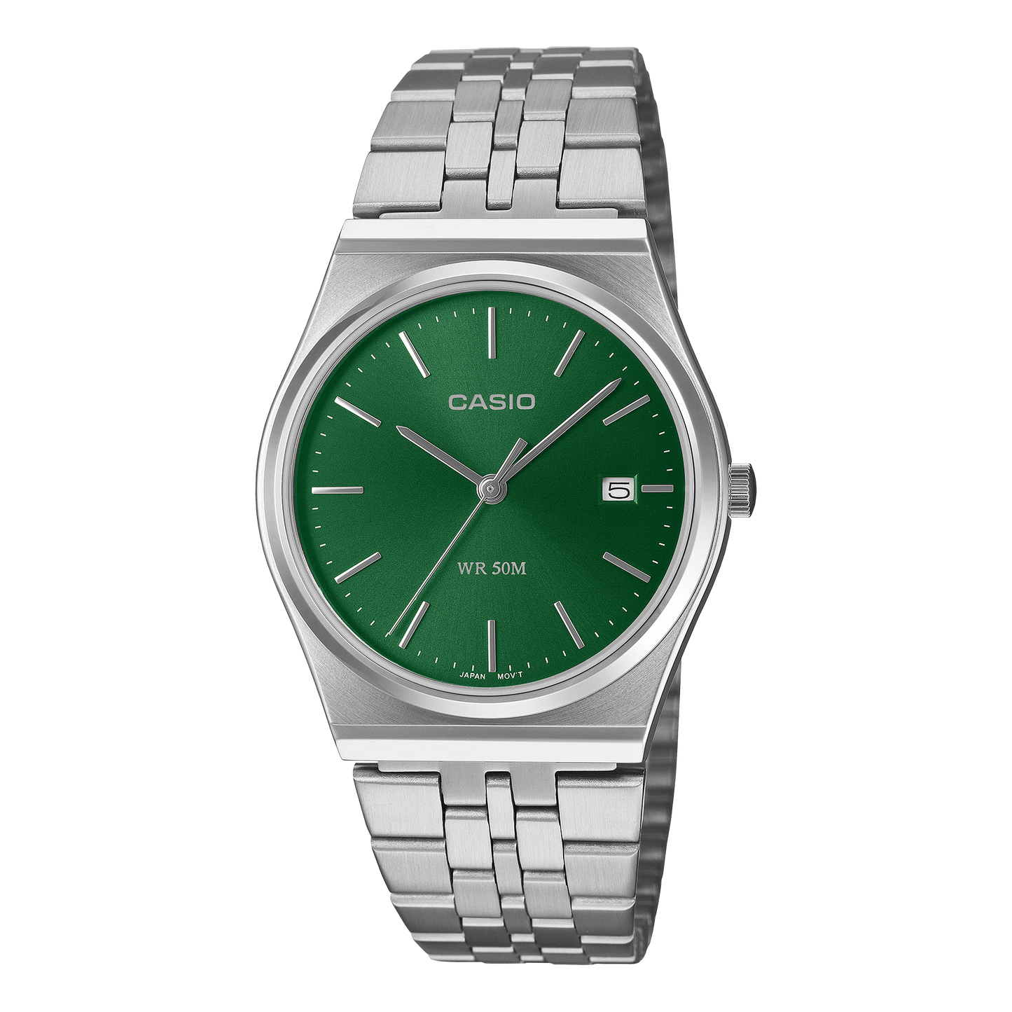 CASIO Analogue Geen Dial Watch MTP-B145DC-3AV MTPB145DC-3AV
