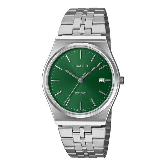 CASIO Analogue Geen Dial Watch MTP-B145DC-3AV MTPB145DC-3AV