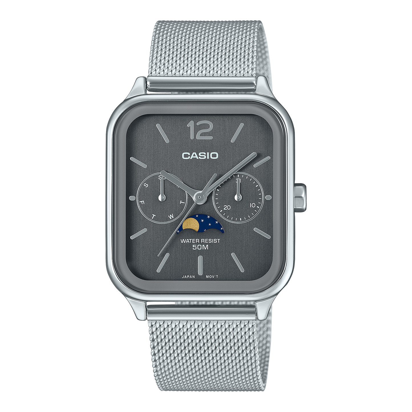 CASIO MTPM305MC-8AV MOON PHASE GREY