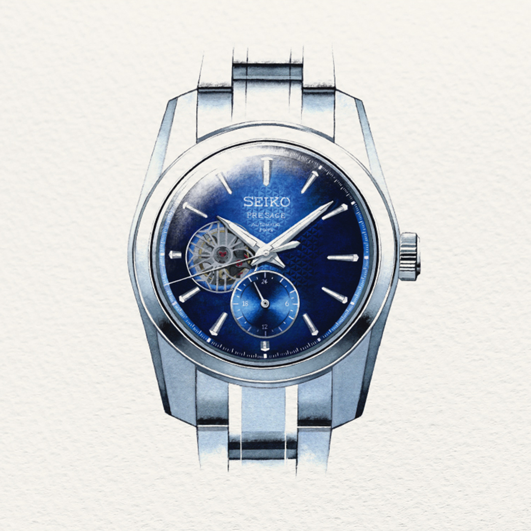 Seiko SPB417J1 Presage ‘Ao’ Sharp-Edged Open Heart SPB417