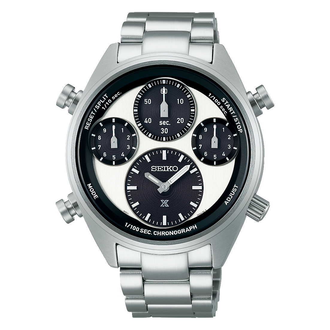 Seiko Prospex SFJ001 ‘Panda’ One Hundredth of a Second Speedtimer Solar Chronograph SFJ001P1