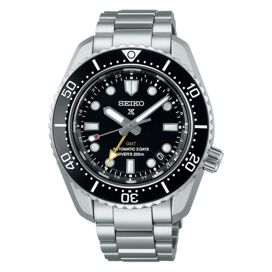 Seiko Prospex 1968 Heritage Diver’s GMT Watch in ‘Dark Depths’ Black SPB383J1 SPB383