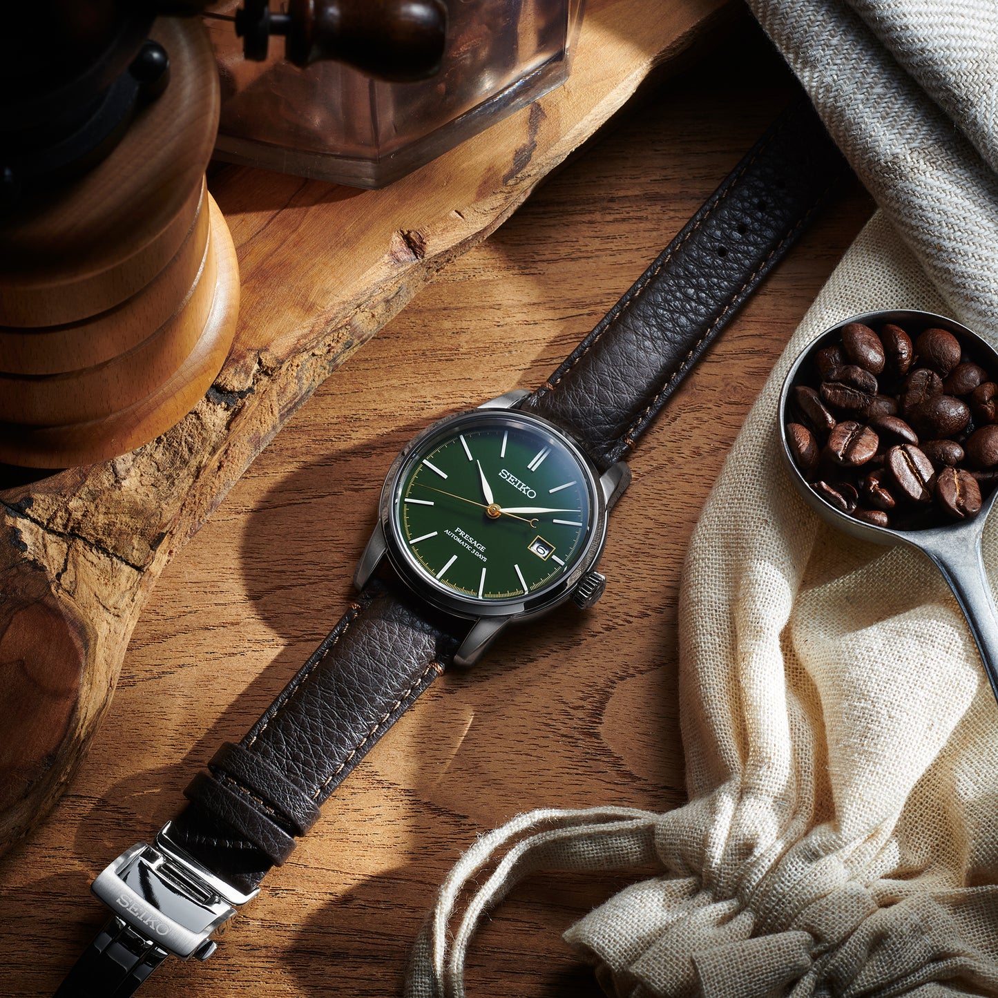 Seiko SPB407J1 ‘Natural Green’ Urushi Lacquer – Presage Craftsmanship Series SPB407